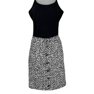 Womens Ditsy‎ Floral Skirt Full Button Stretch Knee Length Fairycore Cottage